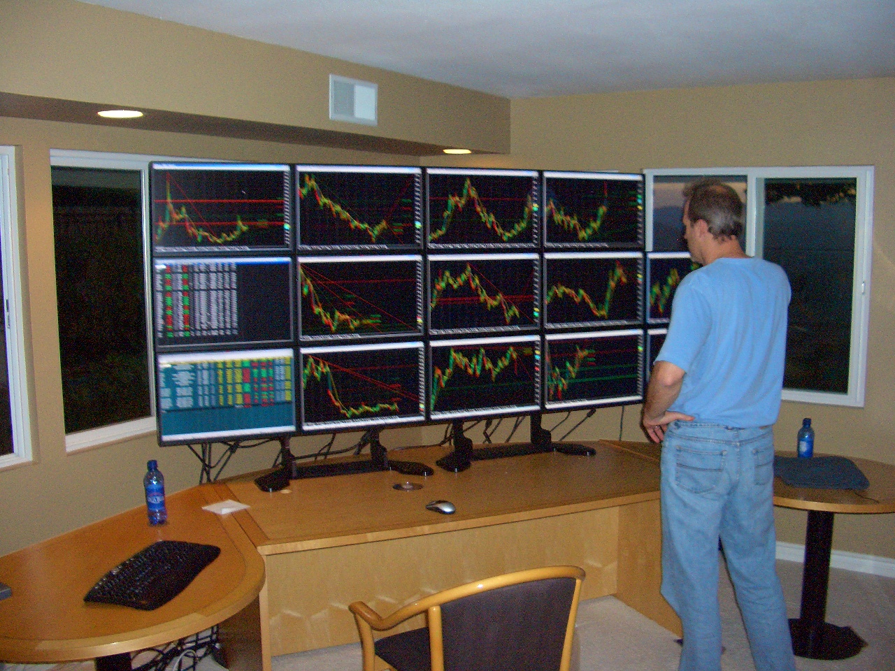 Computer Trading Monitors Setup
